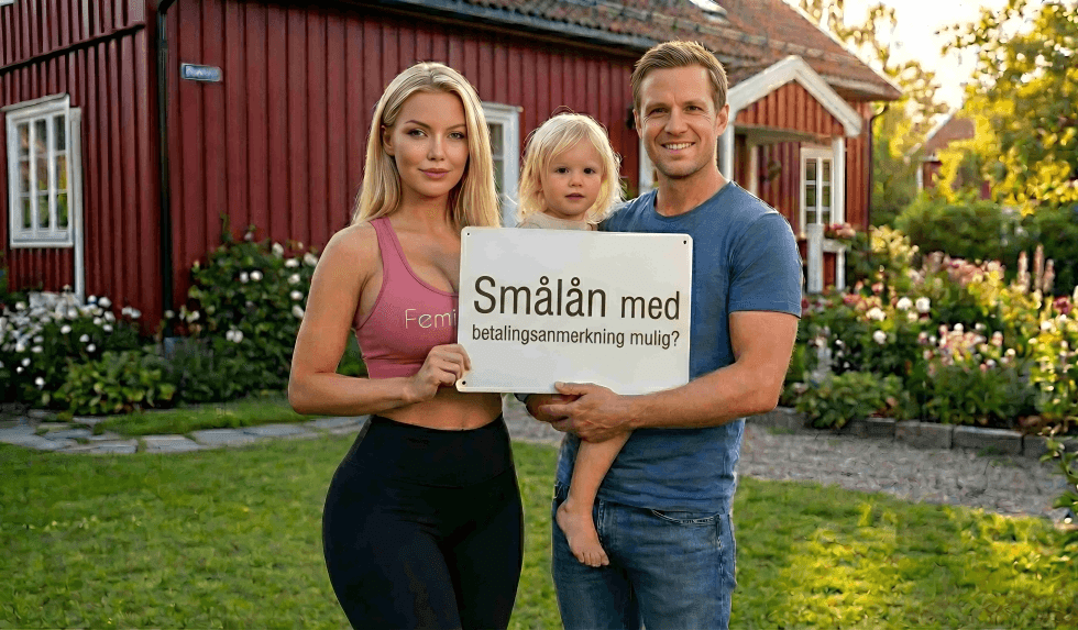 En dame med sitter ved bordet og bruker datamaskinen for å finne smålån med betalingsanmerkning.